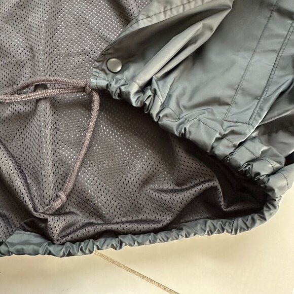 Champion Black Bomber Jacket | Size M | Adjustable Waist & Zipper Sleeves - Picture 8 of 12